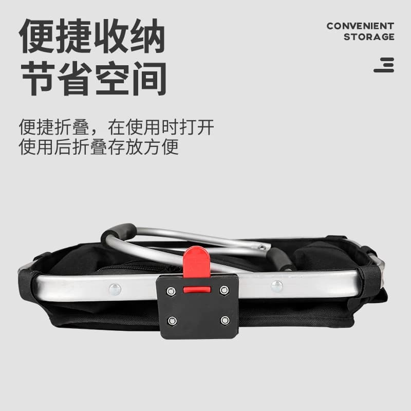 自行车车筐山地车前车筐车篓折叠菜篮单车篮子前置手提帆布车前框 - 缩略图3