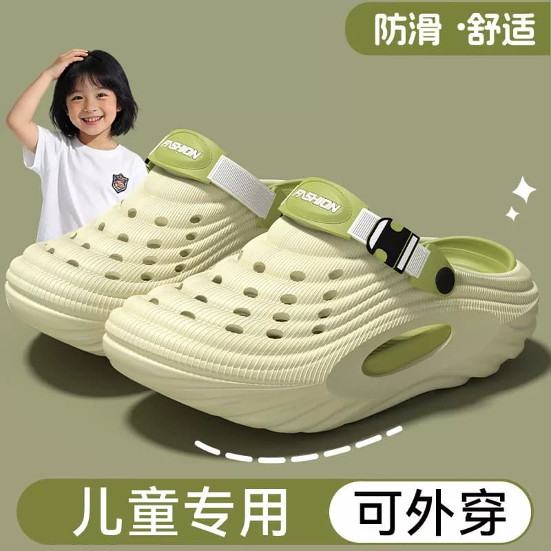 儿童洞洞鞋男童2026夏季新款外穿防滑耐磨厚底户外运动亲子凉拖鞋 - 缩略图2
