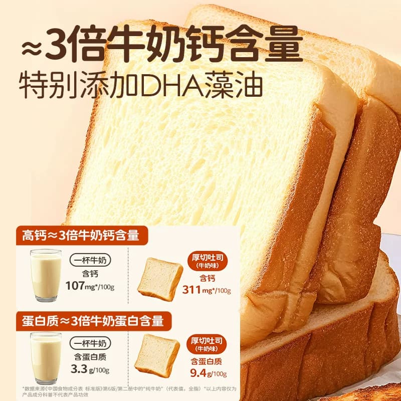 大希地黄油吐司面包厚切儿童早餐牛奶巧克力全麦独立小包装整箱片 - 缩略图4