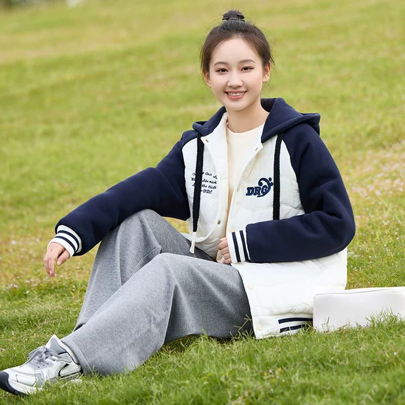 初中生棉衣少女加厚外套短款棒球服冬装新款大童高中生棉服棉袄冬 - 缩略图4