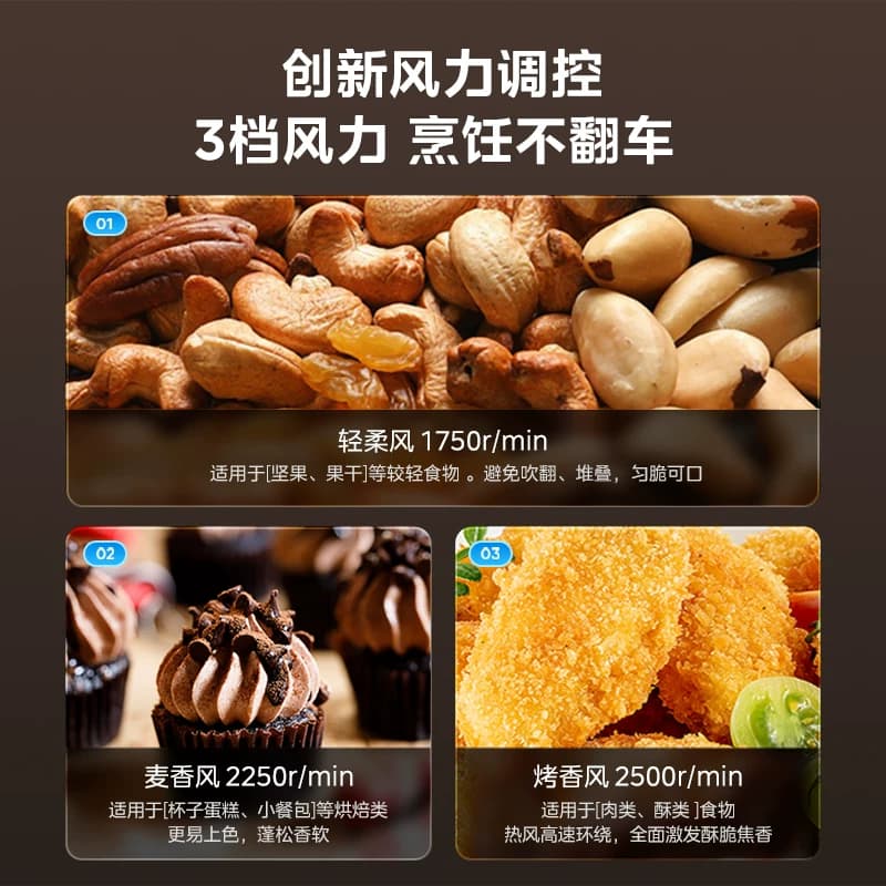 美的空气炸锅家用新款触控电烤箱大容量可视电炸锅一体机官方旗舰 - 缩略图3