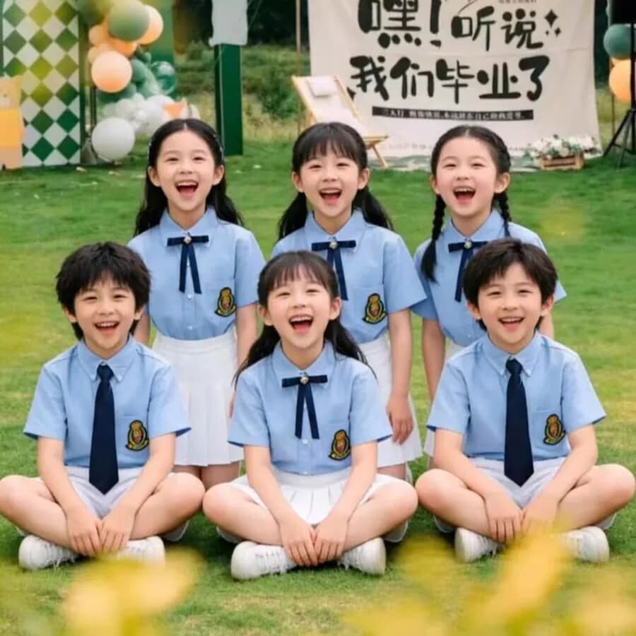 小学生班服夏装运动会幼儿园园服六一儿童合唱演出服大班毕业照服 - 缩略图2