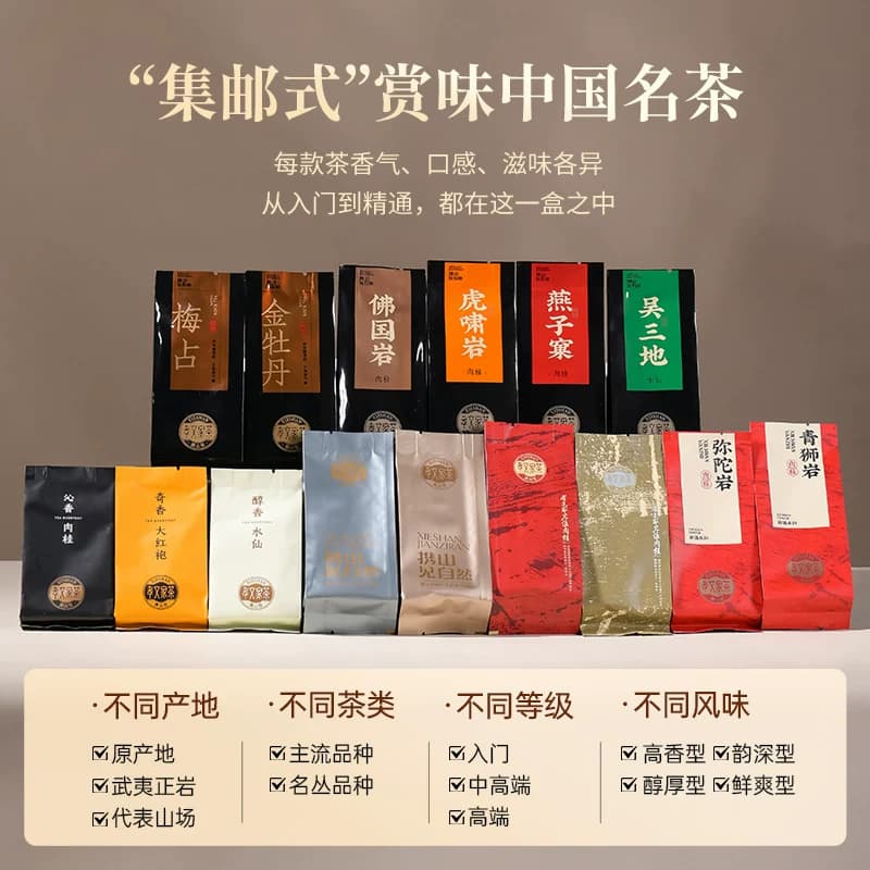 【新客尝鲜】孝文家茶武夷茶叶虎啸岩肉桂水仙大红袍岩茶组合品鉴 - 缩略图3