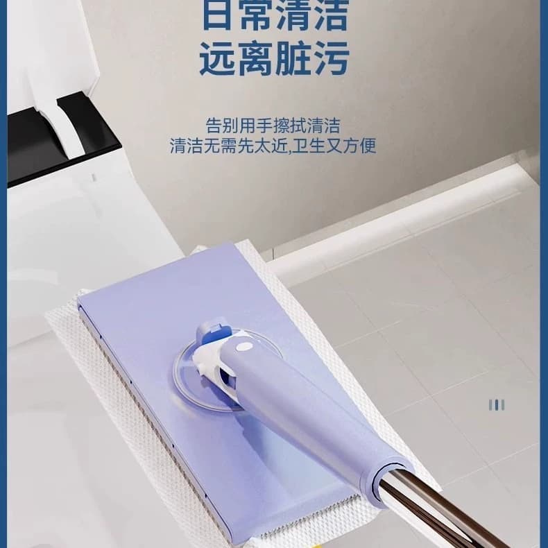 新款平板纸巾拖把懒人免洗二次利用拖布头家用办公除尘拖把洗脸巾 - 缩略图5