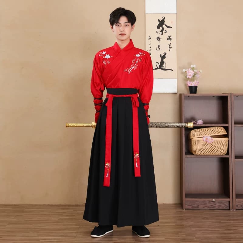 原创汉服男套装古风男士仙气明制中国风古装情侣男女学生大码春夏 - 缩略图3