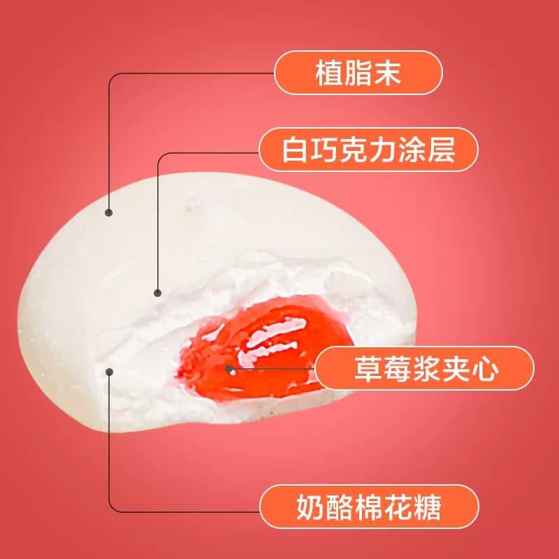 龙客和风爆浆奶酪巧克力网红零食糖果夹心棉花糖喜糖（代可可脂） - 缩略图3