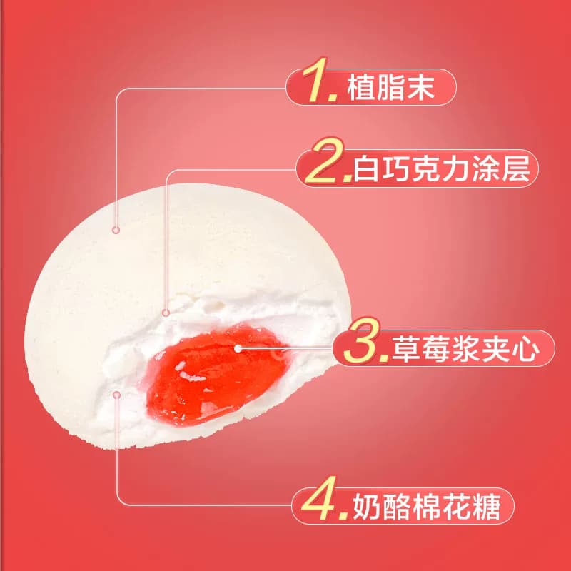 龙客和风爆浆奶酪果汁软糖网红小零食休闲糖果草莓夹心棉花糖喜糖 - 缩略图2