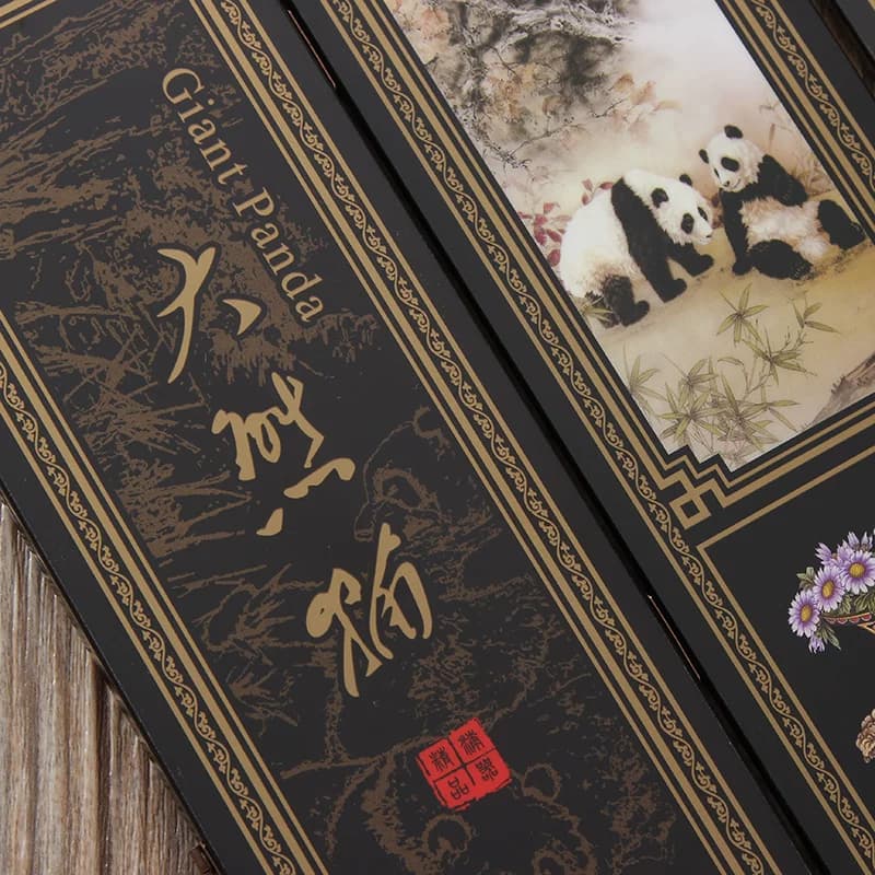 脸谱漆器小屏风熊猫装饰摆件中国风特色礼品送老外礼物民间工艺品 - 缩略图3
