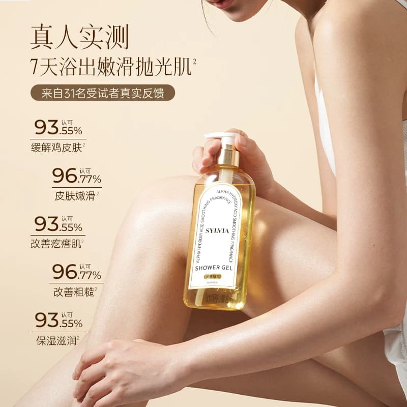 香维娅香氛沐浴露果酸花香持久留香男女全身清洁玻色因烟酰胺 - 缩略图5