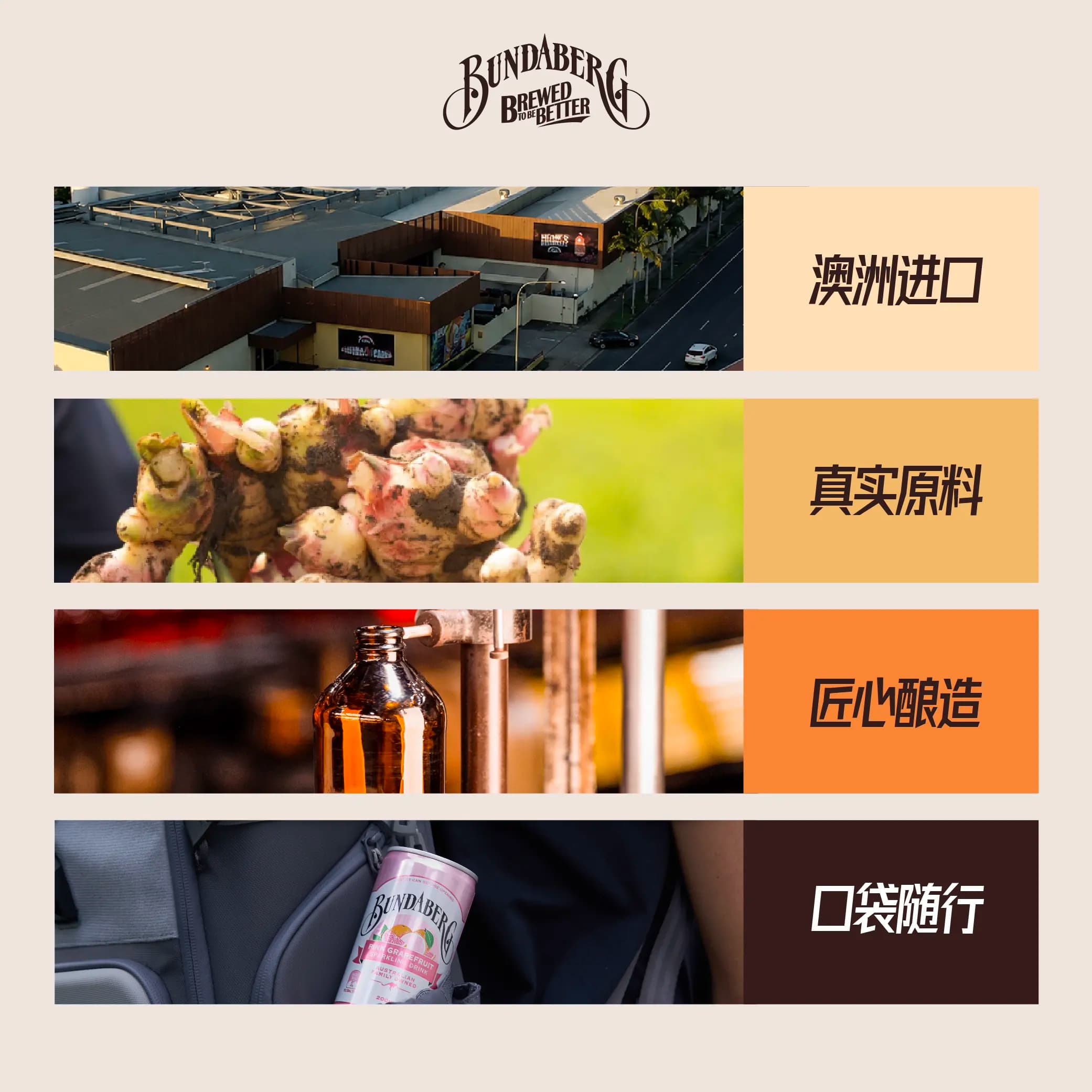 宾得宝Bundaberg进口血橙百香果汁气泡水 柚子汽水小瓶饮料200ml - 缩略图4