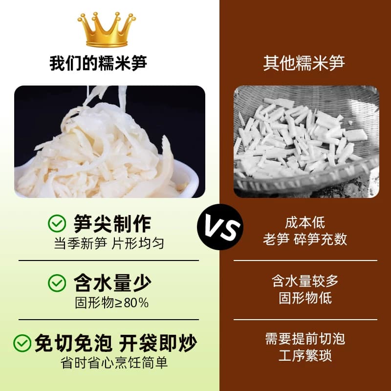 掌中勺原味糯米笋湖南农家特产竹笋丝新鲜嫩笋尖半成品 - 缩略图5