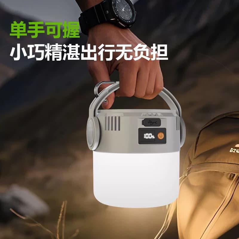 户外LED野营灯长续航野营帐篷灯家用夜市摆摊灯太阳能露营灯S - 缩略图2