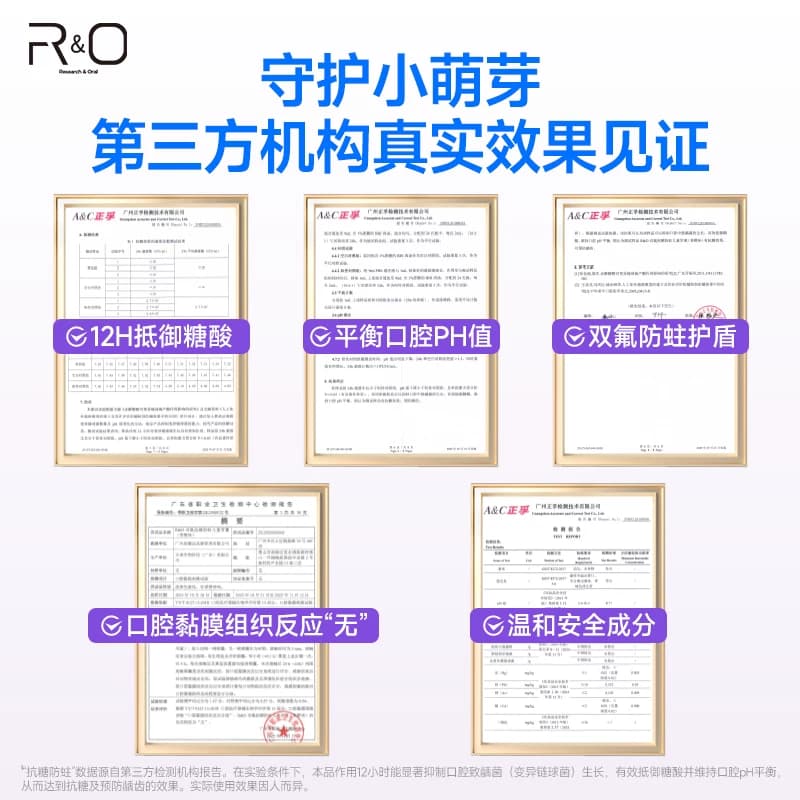 RO双氟抗糖防蛀固齿儿童牙膏清新水果味温和护齿换牙期官方正品 - 缩略图5