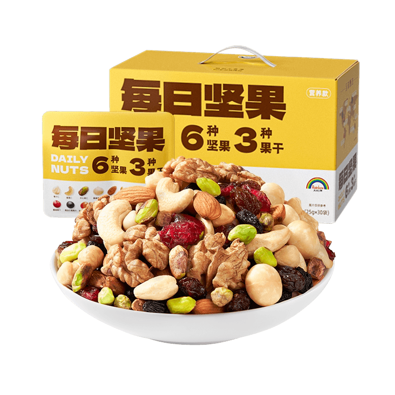 天虹牌每日坚果750g混合果仁年货礼盒孕妇休闲零食综合送礼大礼包 - 缩略图5