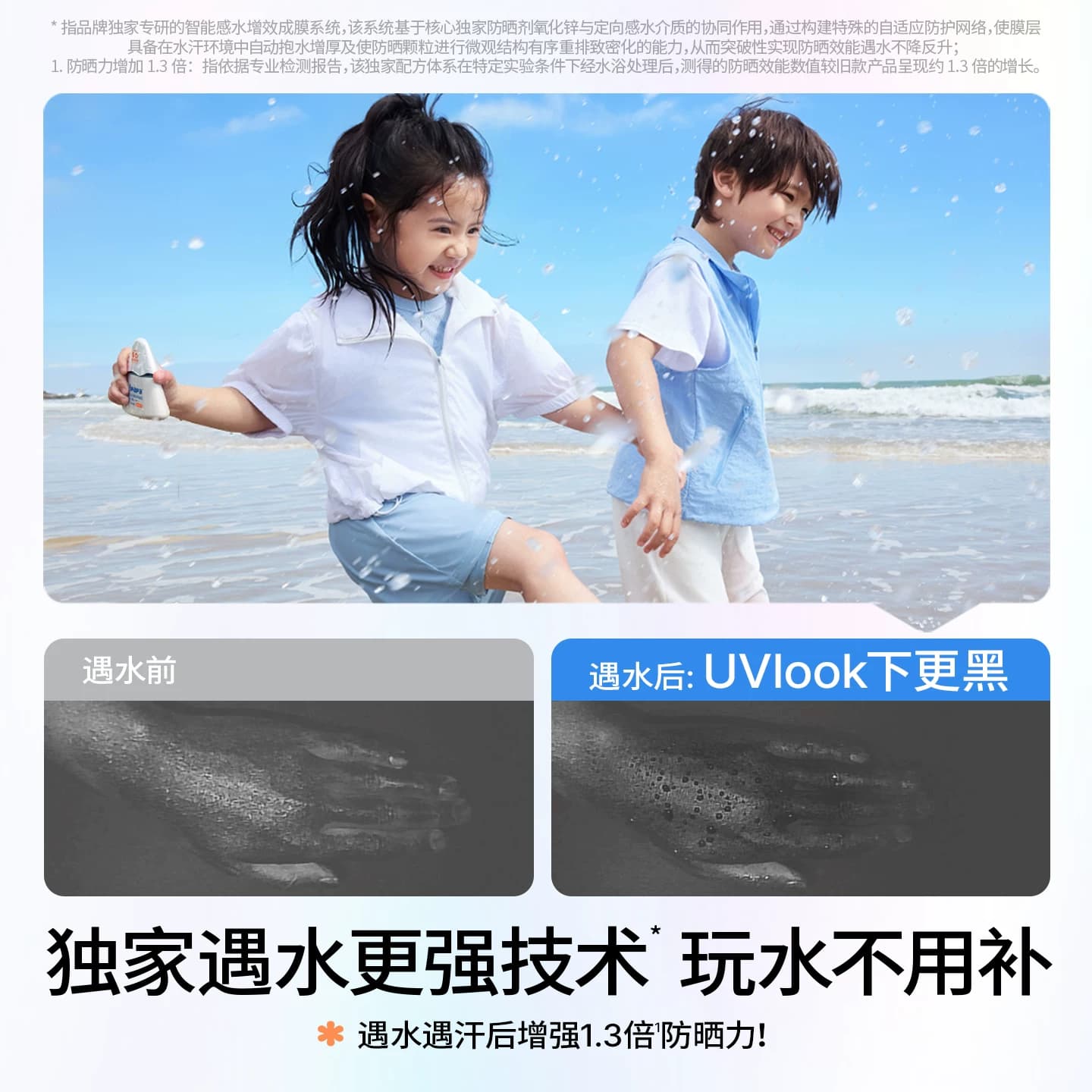 海龟爸爸儿童防晒霜小光盾海边宝宝婴儿隔紫外线乳军训专用SPF50+ - 缩略图4