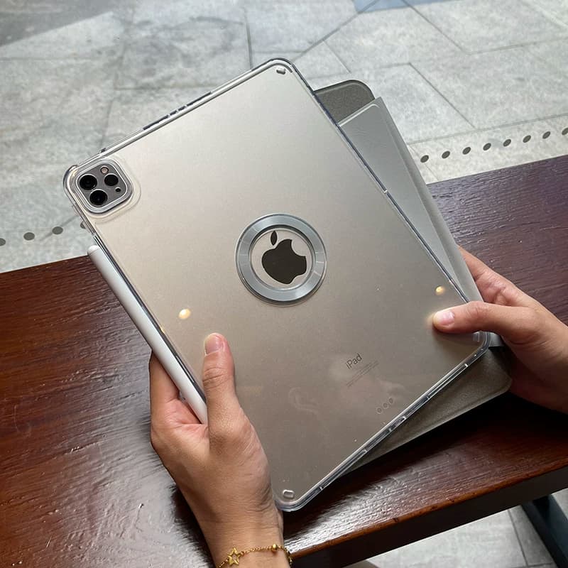 盈来适用苹果2024ipadpro保护套air8无笔槽720磁吸旋转一体6亚克力10代10.910.2八九软壳透明3防弯mini5拆分4 - 缩略图4