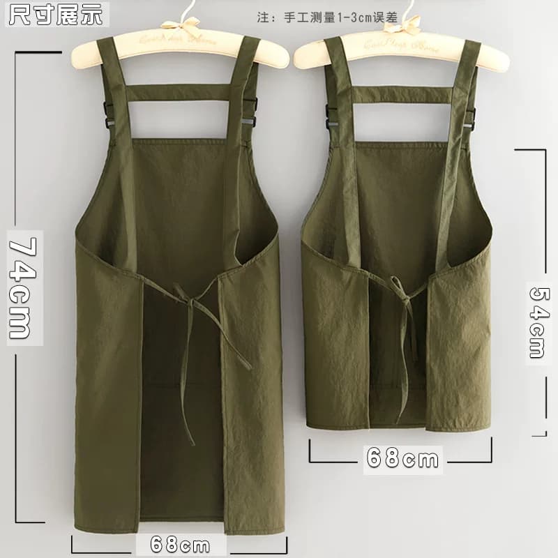 新款防水围裙家用厨房定制印字短款做饭围腰餐饮专用成人工作服女 - 缩略图4