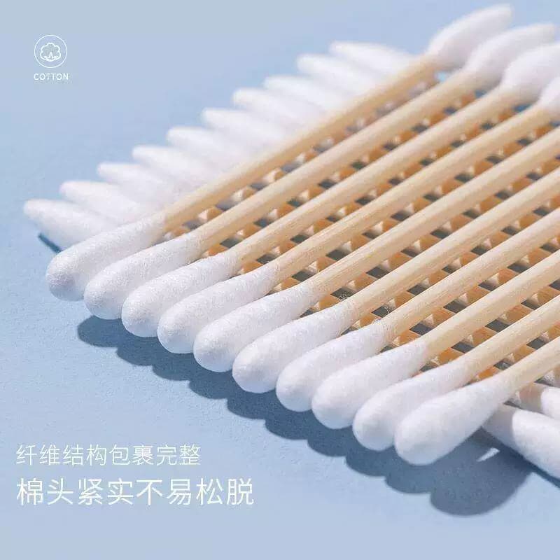 一次性棉签化妆卸妆棉棒双头木棒多功能通用超值装清洁棉棒掏耳朵 - 缩略图3