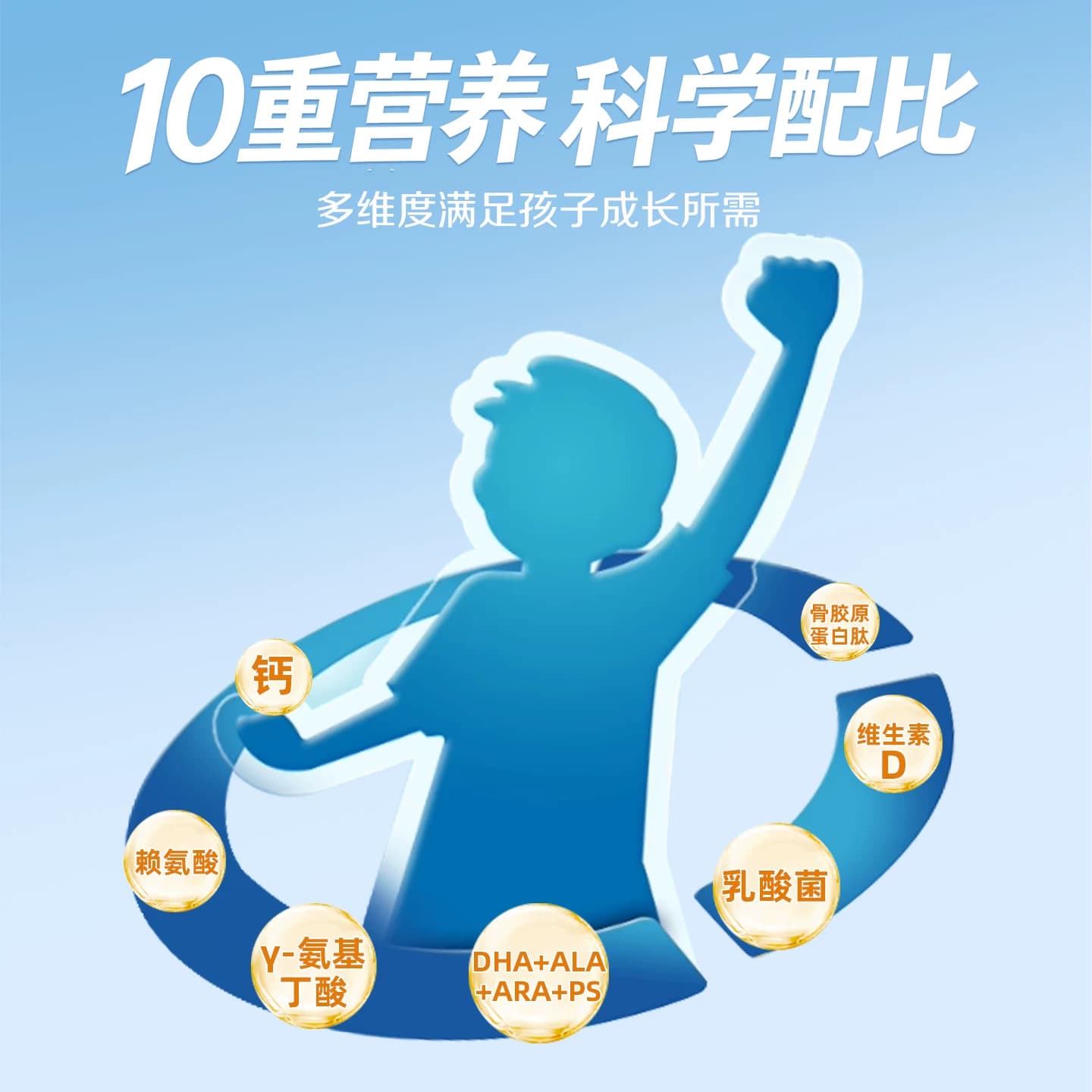 优卡丹γ-氨基丁酸DHA骨胶原成长多效营养三合一凝胶糖果官方正品 - 缩略图5