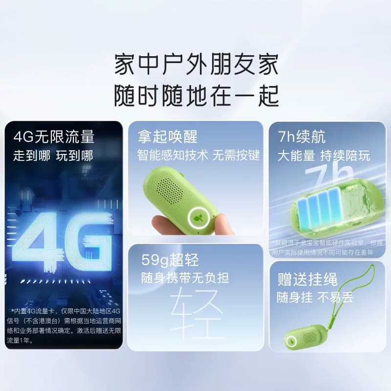 亲宝宝AI精灵儿童豆包随身ai智能机器人户外4G益智早教对话玩具 - 缩略图5