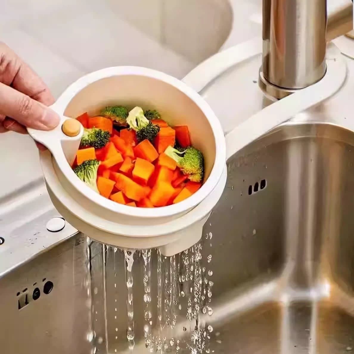 厨房可挂式水槽沥水篮家用水槽分离食物残渣过滤篮水果清洗滤水篮 - 缩略图2