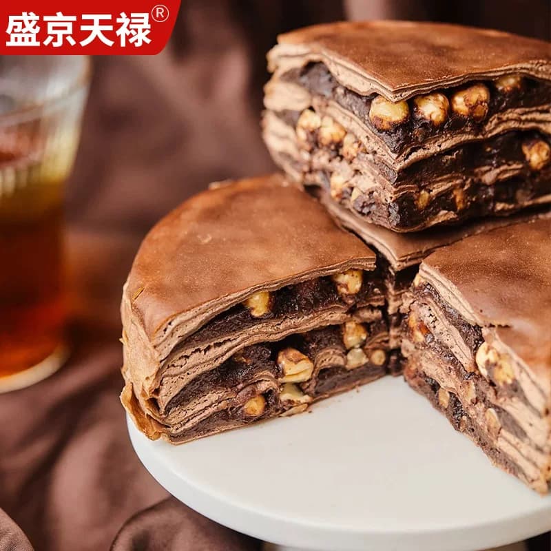 盛京天禄动物奶油巧克力千层榛子蛋糕日式糕点生巧熔岩400g甜品 - 缩略图4