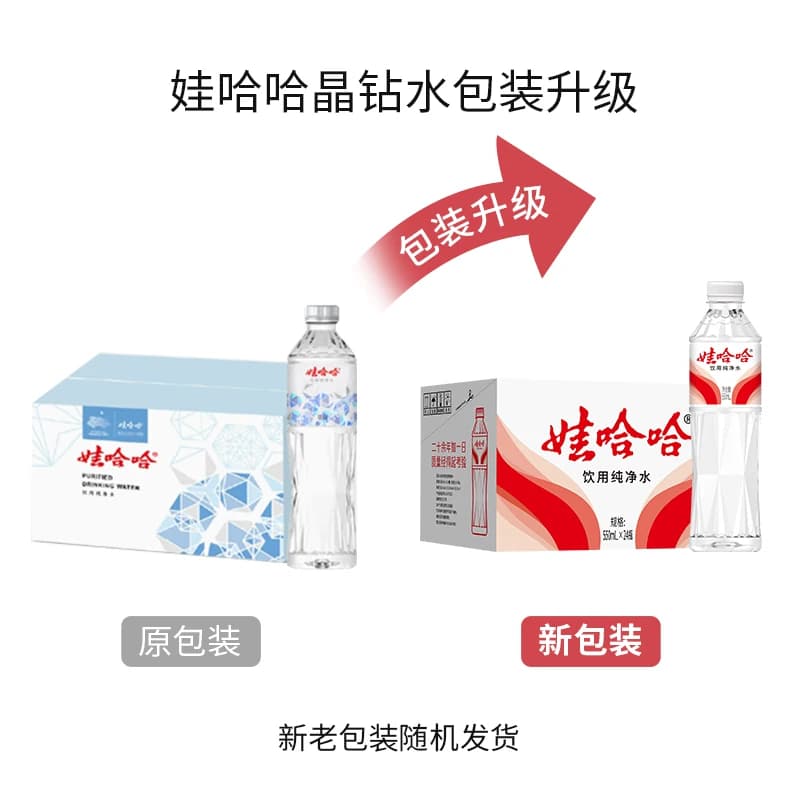 娃哈哈纯净水饮用水定制版晶钻水550mL*24瓶官方旗舰店正品整箱装 - 缩略图2