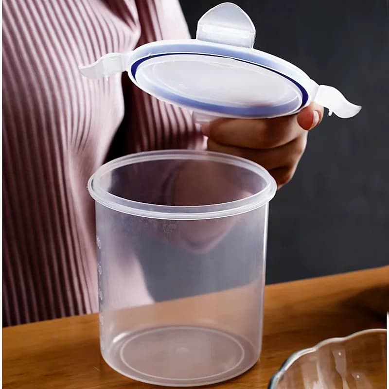 塑料密封罐便携冰箱收纳储物罐600ml - 缩略图3