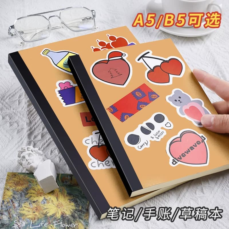 梦瑾超厚牛皮笔记本厚本子简约用a4复古空白本内页横线本b5牛皮纸记事本日记本a5加厚草稿本拍纸本便宜读书 - 缩略图2