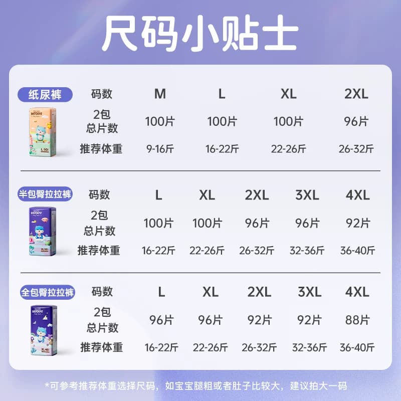 2包迪士猫尿不湿裤纸尿裤超薄婴儿拉拉L透气体验装裤柔软轻薄干爽 - 缩略图4