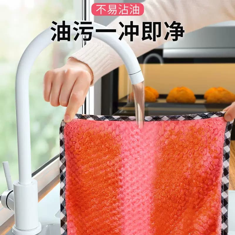 3条装洗碗布厨房专用抹布吸水不沾油不掉毛擦桌清洁毛巾家用 - 缩略图2