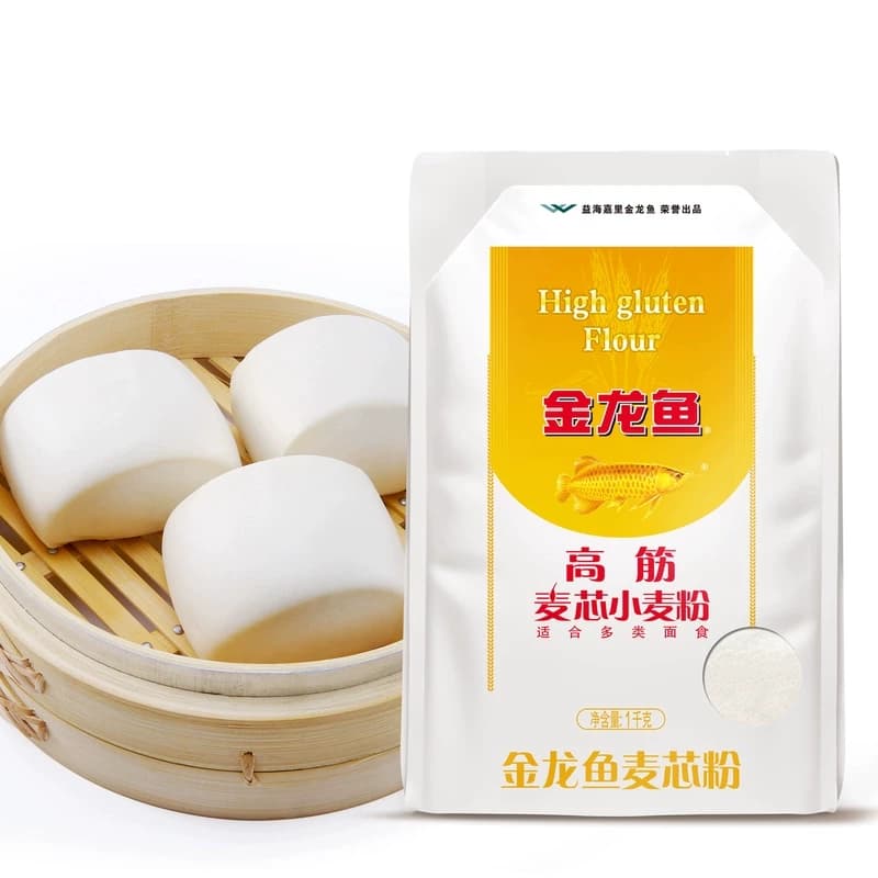 金龙鱼面粉高筋麦芯小麦粉1kg袋装家用包子饺子馒头手擀面面条 - 缩略图2
