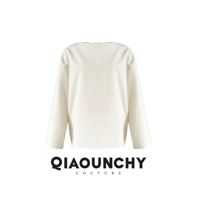 怦然心动 QIAOUNCHY俏云曦 | 杏色平纹棉圆领上衣蓝色牛仔百褶裙 - 缩略图5