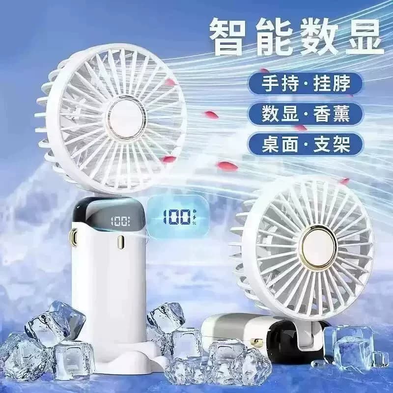 手持强力便携式五档迷你大风力数显桌面小风炮无刷电机风 - 缩略图2