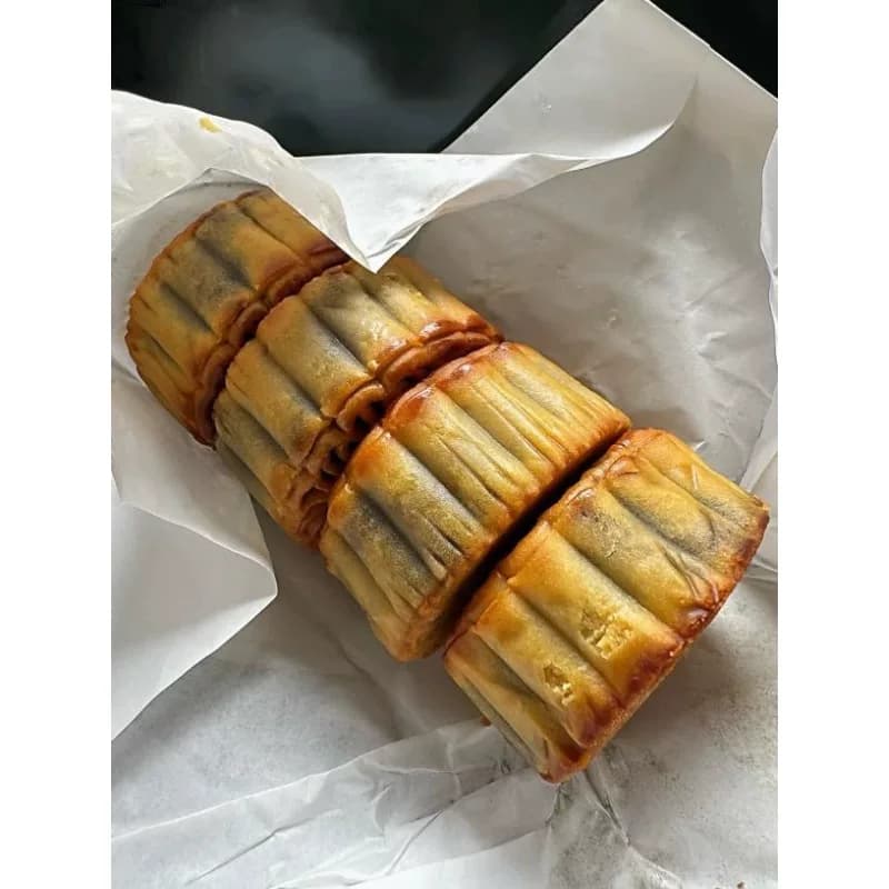 【净重2斤】红豆沙月饼广式老传统手工月饼中秋点心糕点手工制作 - 缩略图5