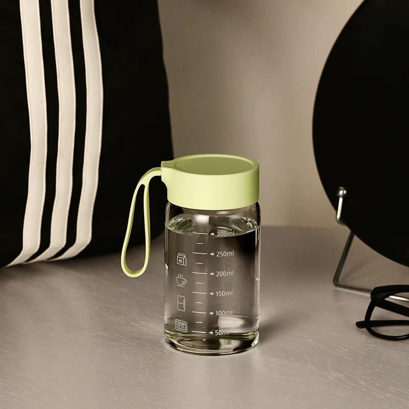 高硼硅玻璃杯水杯刻度杯牛奶杯咖啡杯便携早餐杯豆浆杯外带小杯子 - 缩略图4