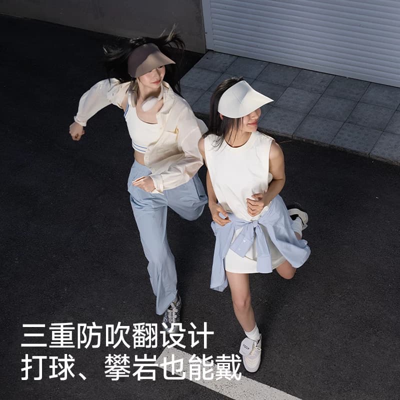 MissWiss双面防晒帽女士夏季户外防紫外线遮阳帽百搭显脸小空顶帽 - 缩略图5