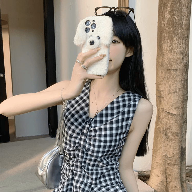 DM2026夏季新款清新甜美夏季修身上衣时尚百搭小众慵懒感背心 - 缩略图3