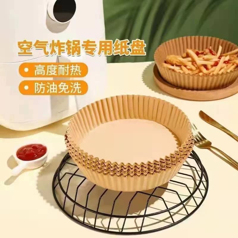 A空气炸锅专用油纸防粘纸食物垫纸吸硅油纸盘烘焙油纸垫烤肉油纸 - 缩略图3