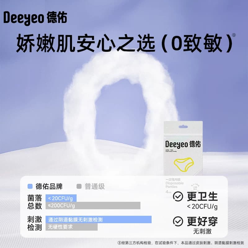 德佑一次性内裤女款均码三角内裤旅行出差独立包装日抛裤 - 缩略图4