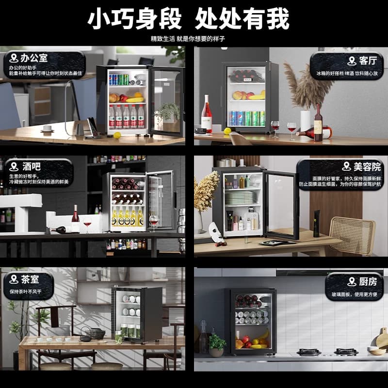 志高chigo冰吧家用小型客厅办公室饮料小冰箱冷藏柜茶叶保鲜柜 - 缩略图5