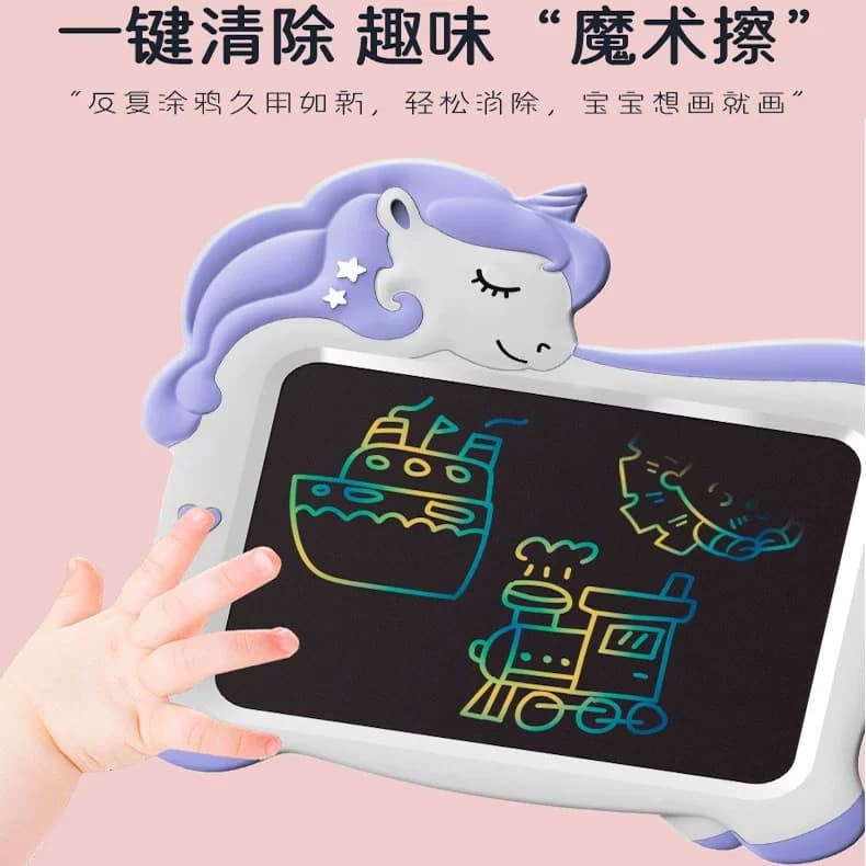 儿童画板液晶手写板独角兽绘画图涂鸦写字板学生精美黑板玩具深圳 - 缩略图2