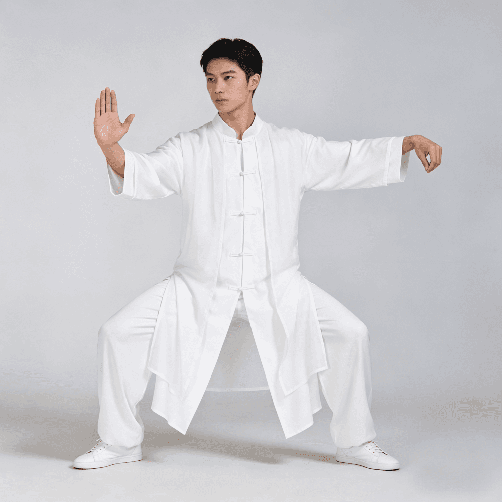 2026新中式太极服套装男女同款武术团体练功服春秋薄款白色禅服夏 - 缩略图3