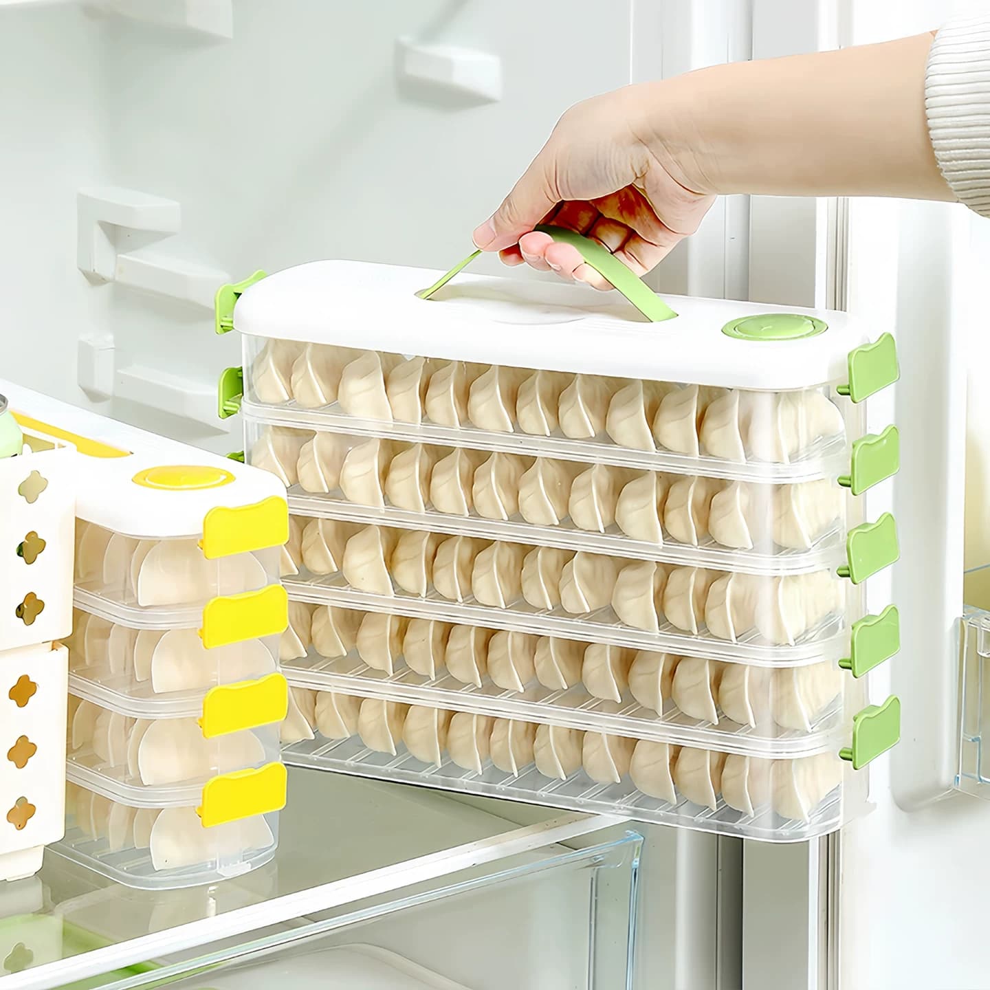饺子盒家用冷冻保鲜收纳盒厨房冰箱专用食品级饺子混沌分装保鲜盒 - 缩略图4