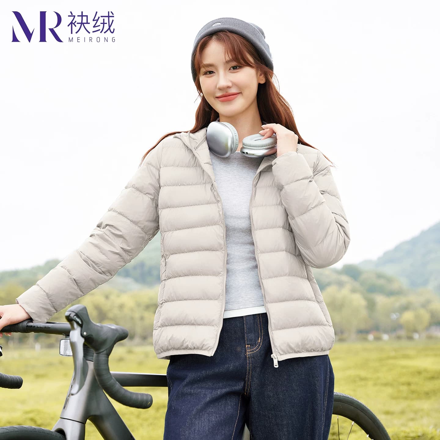 袂绒轻薄短款连帽羽绒服女2026新款超薄轻便排骨百搭保暖秋冬外套 - 缩略图5