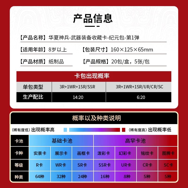 卡将武器收藏卡片华夏神兵纪元包集卡牌玩具盲盒周边礼 - 缩略图4