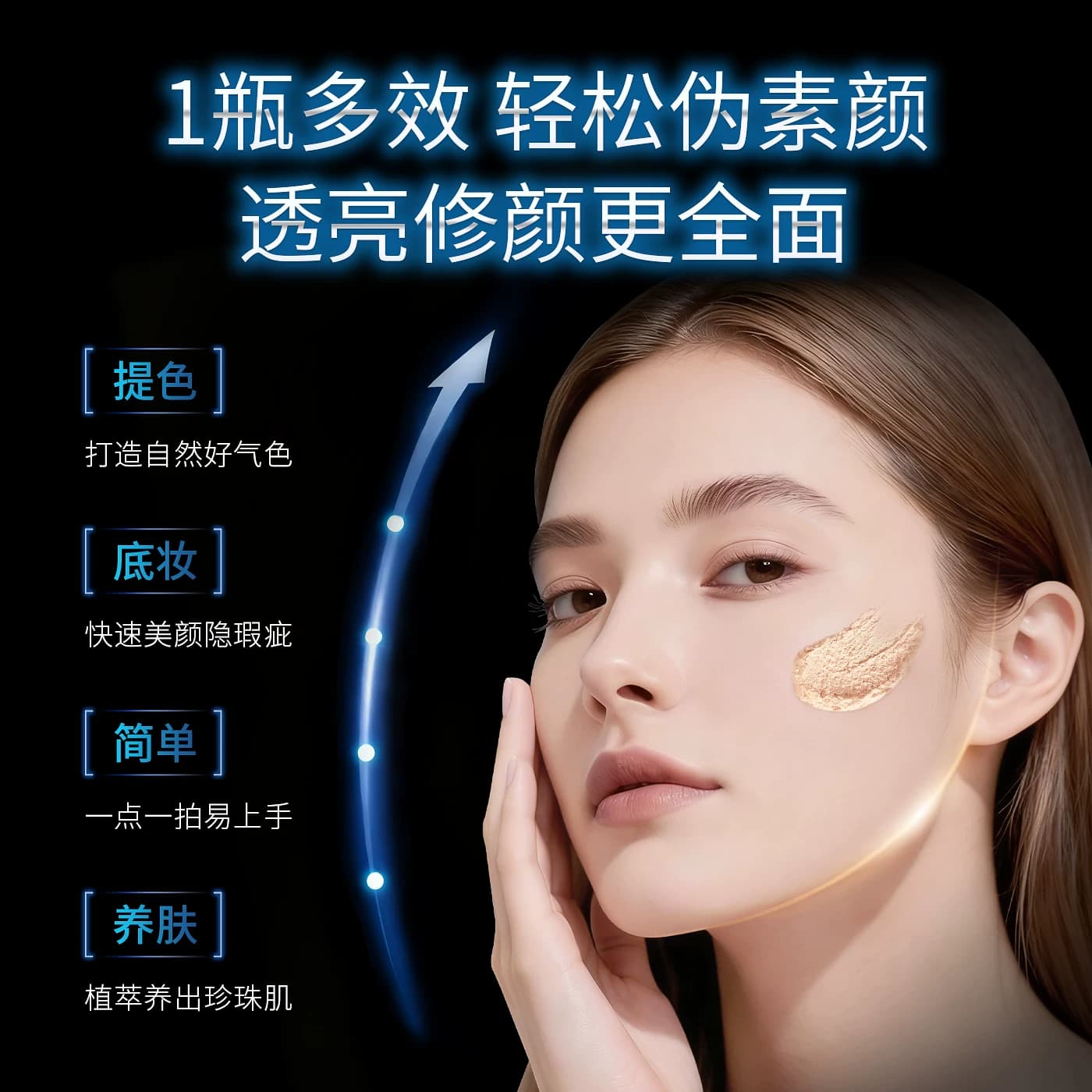 【官方正品】赋美园懒人素颜霜自然提亮肤色裸妆面部护肤品套装 - 缩略图2