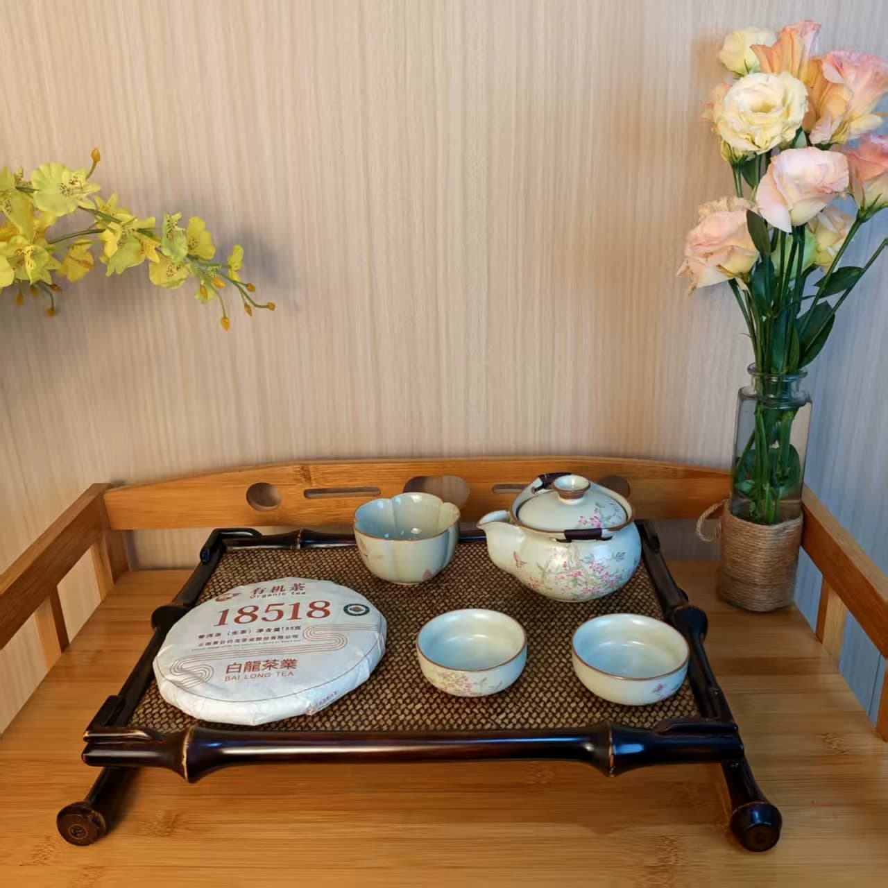 筇竹干泡台茶架功夫茶具茶室茶台禅意竹编茶道茶器新中式竹托盘礼 - 缩略图2