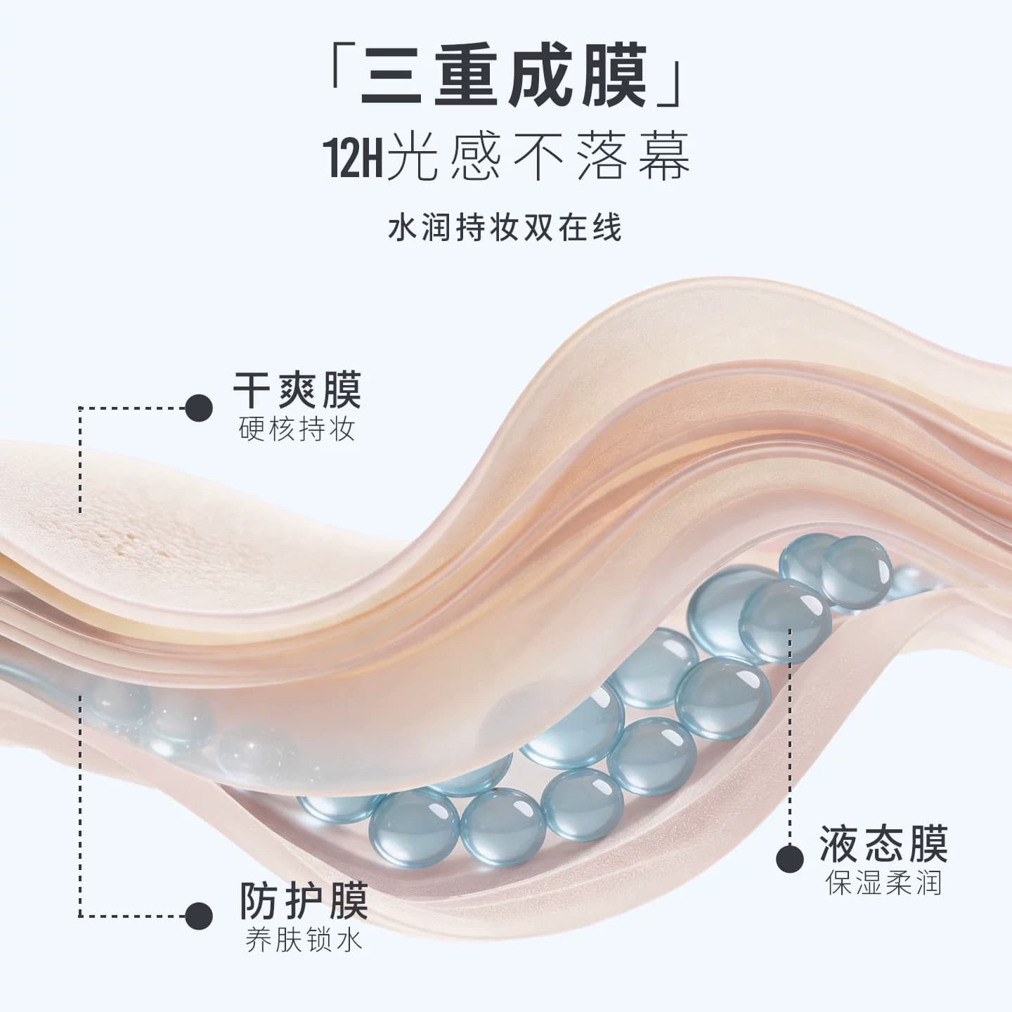 【官方正品】绽界融肤气垫霜水光保湿持妆隔离遮瑕补妆呼吸底妆 - 缩略图3