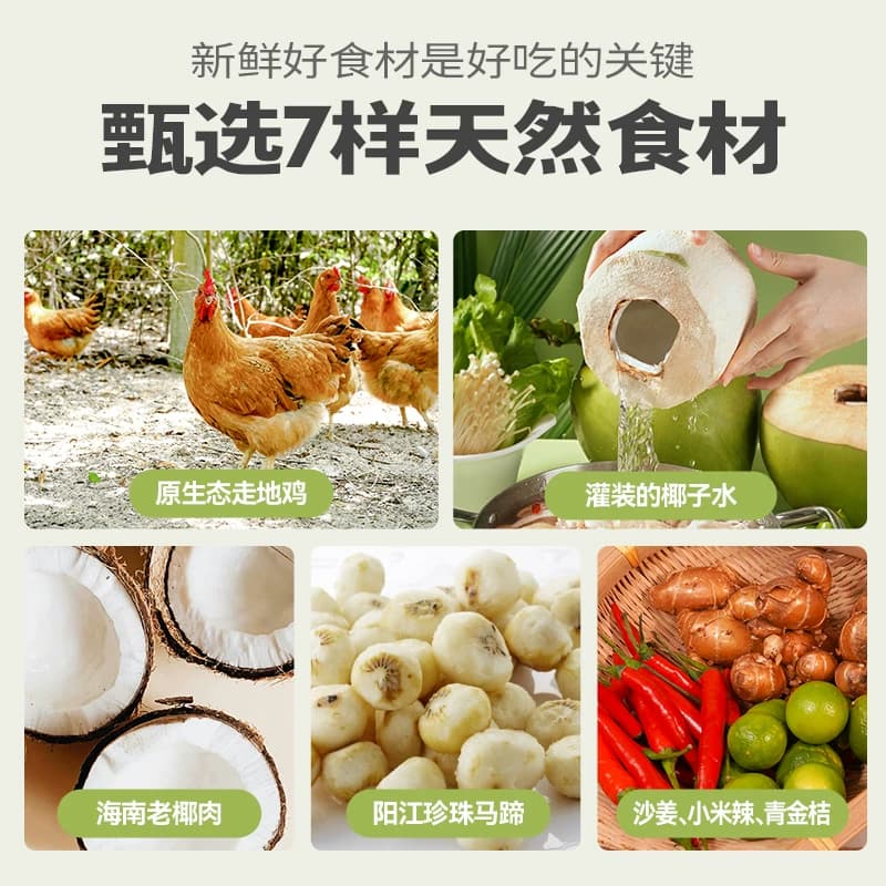 【活动专享】椰语江南经典版海南椰子鸡全套餐火锅食材新鲜母鸡肉 - 缩略图3